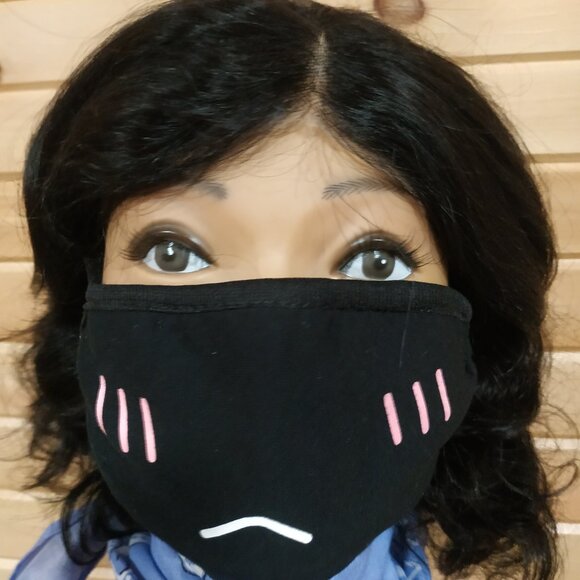 Kawaii/Emoticon Reusable Cotton Face Masks, Set of Three - Picture 1 of 16